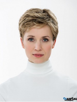  Straight Blonde Short Synthetic Wigs AU