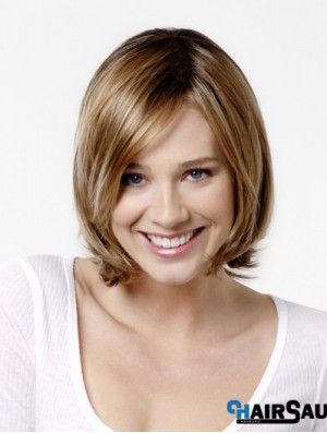 10 inch Straight Ombre/2 tone Synthetic Chin Length 100% Hand-tied Cheap Bob Wigs