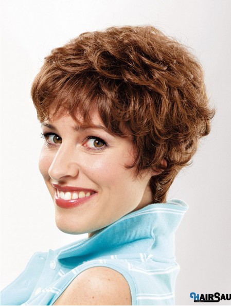 Synthetic Wavy Auburn 8 inch Short Capless Classic Style Wig