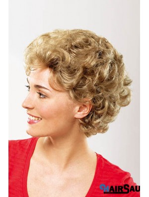 Synthetic Curly Blonde 8 inch Short Capless Classic Womens Wigs