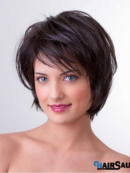 Brown 10 Inch Bobs Synthetic Women Wigs