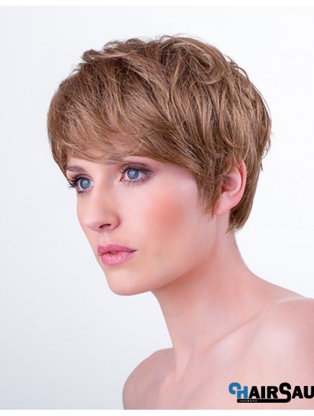 Synthetic Monofilament 6 inch Boycuts Straight Auburn Short Hairstyles