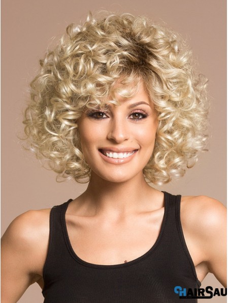 Blonde Wigs For Women Chin Length Curly Style