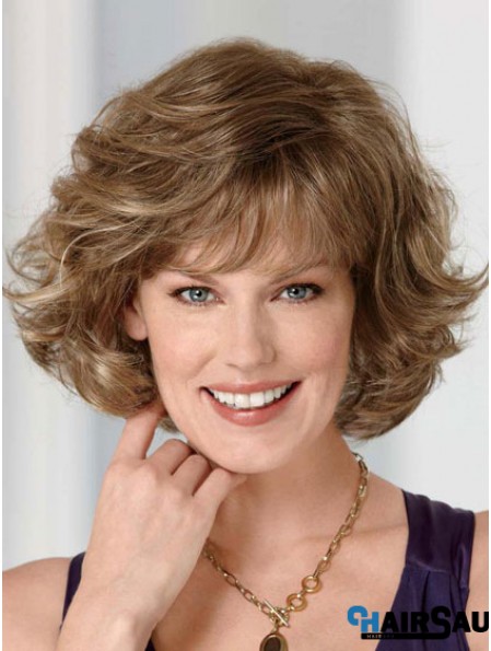 Brown Synthetic Lace Front Wig Chin Length 