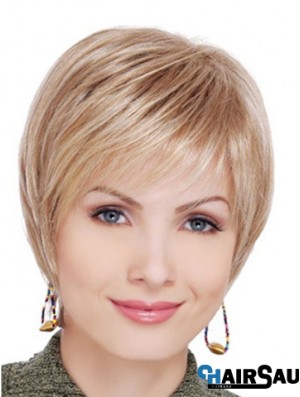 Best Blonde Short Straight Layered Lace Front Wigs