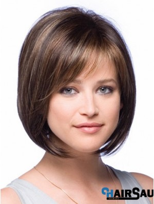 Bobs Chin Length Brown Straight New Petite Wigs