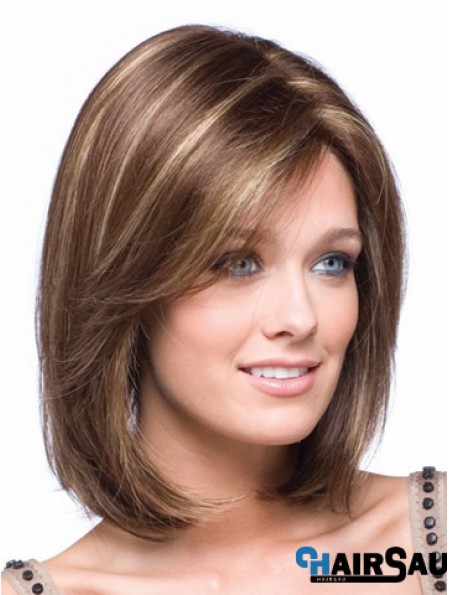 Lace Front Bobs Straight Brown Petite Wigs