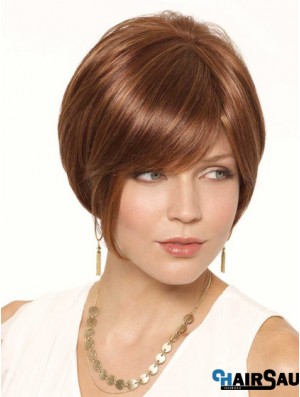 Short Auburn Cheapest 6 inch Straight Bob Wigs