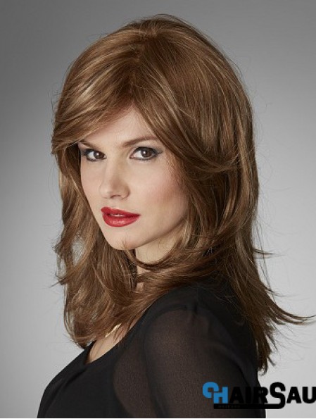 Brown 14 inch Best Long Wavy Layered Lace Wigs