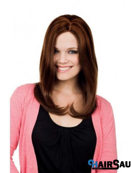 Straight Without Bangs Long Auburn Online Lace Front Wigs