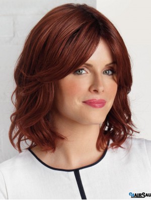 Auburn 10 inch Fabulous Shoulder Length Wavy Layered Lace Wigs