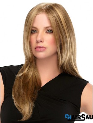 Straight Blonde Synthetic Long Monofilament Wig Women's Accessories