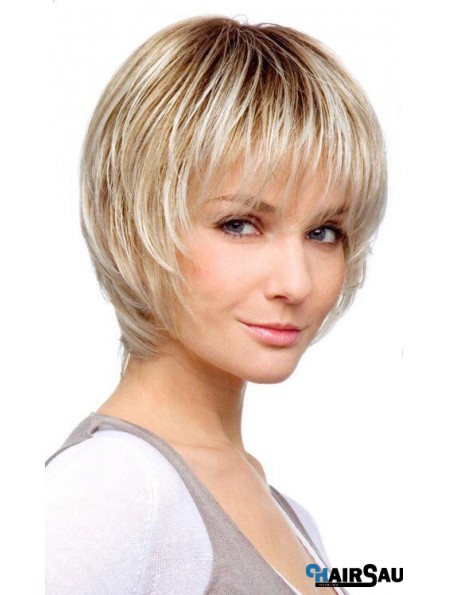 Chin Length Blonde Suitable 10 inch Straight Bob Wigs