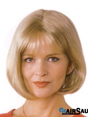 Blonde Bob Wigs UK With Monofilament Blonde Color Bobs Cuts