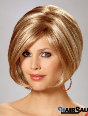 Chin Length Straight Blonde Gorgeous Bob Wigs