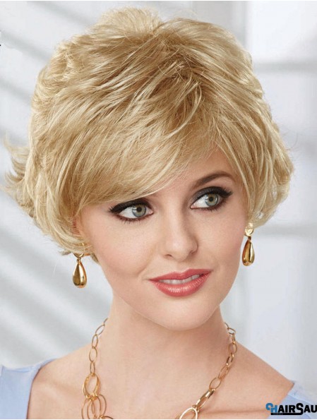 Bob Wig UK With Synthetic Capless Wavy Style Chin Length