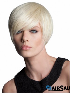 Capless Short Straight Blonde Style Bob Wigs