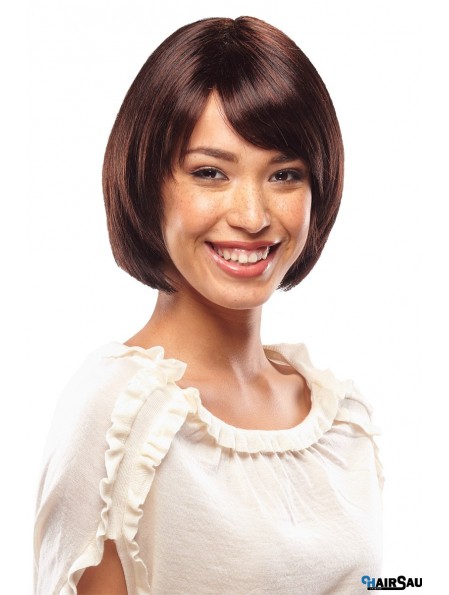 Capless Short Straight Auburn Top Bob Wigs