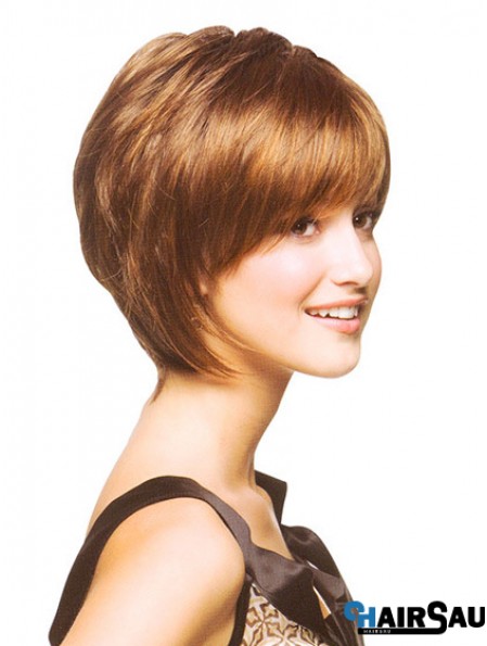 Capless Chin Length Straight Auburn Incredible Bob Wigs