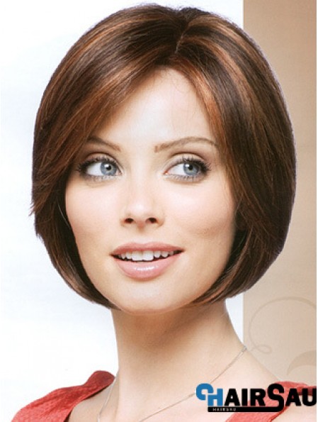 Capless Chin Length Straight Auburn Cheapest Bob Wigs