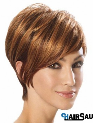 Wigs For Sale Layered Cut Short Length Auburn Color