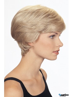 Boycuts Wavy Blonde Capless No-Fuss Short Wigs