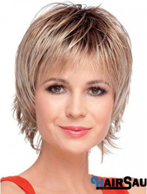 Boycuts Straight Blonde Capless Amazing Short Wigs