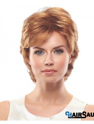 Wavy Layered Short Exquisite Auburn Synthetic Wigs