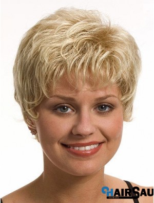 Boycuts Wavy Blonde Capless Best Short Wigs