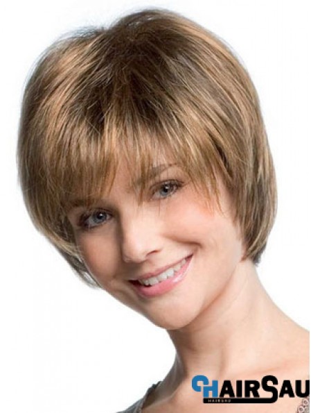 Bobs Straight Blonde Capless Sassy Short Wigs