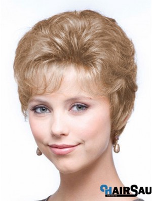 Wavy Blonde Ideal Cropped Classic Lady Wig