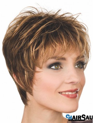 Boycuts Straight Auburn Capless Gorgeous Short Wigs