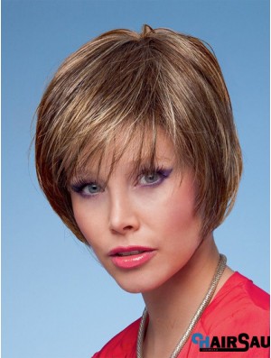 Bobs Straight Brown Capless Fashion Short Wigs