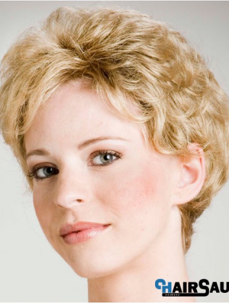 Curly Blonde Affordable Short Classic Wigs