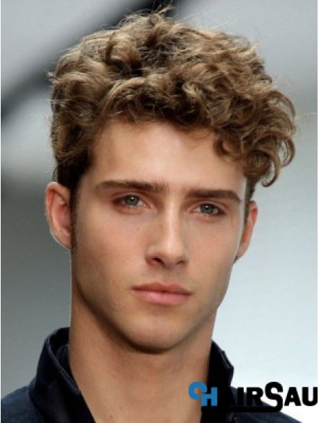 Fashion Blonde Synthetic Wavy Capless Short Boycuts Buy Men Wigs Online