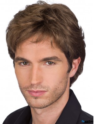 Buy Short Brown Cheap Wigs For Mens