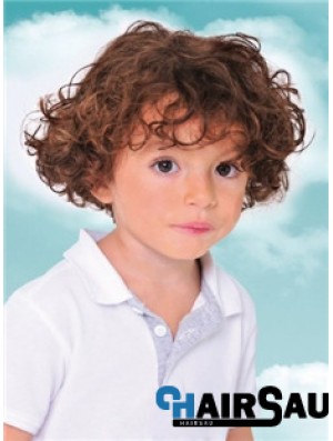 Childs Wig With Capless Curly Style Short Length