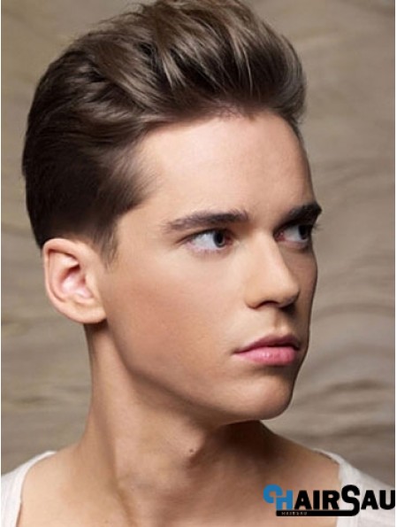 Remy Human Brown Straight Cropped Old Man Wigs For Sale