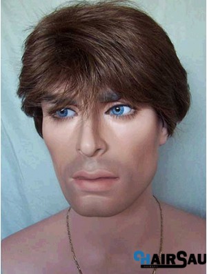 Capless Straight Brown Shory Nice Wig For Man