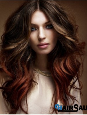 Best Ombre/2 Tone Long Wavy Layered 20 inch Human Lace Wigs