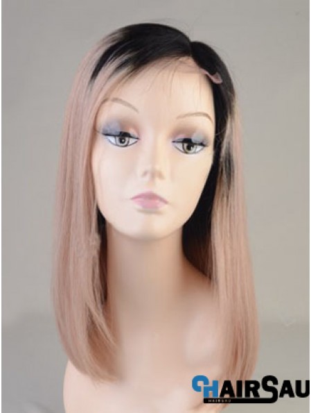 Long Straight Without Bangs Full Lace 14 inch Best Black Women Wigs