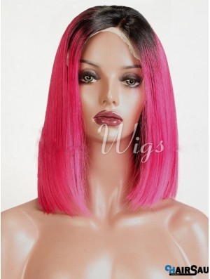 Chin Length Straight Bobs Full Lace 14 inch Sassy Black Women Wigs