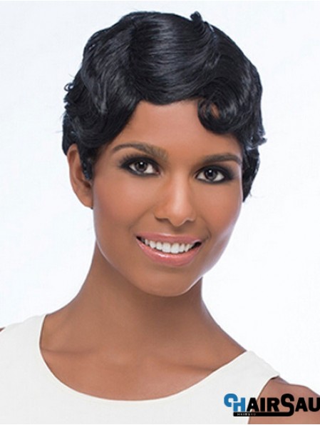 Wavy Black Suitable Short Classic Wigs