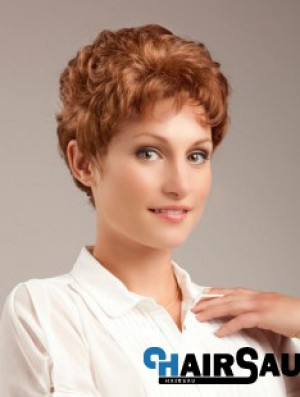 Wavy Auburn Sleek Cropped Classic Wigs