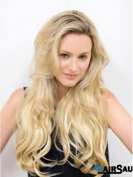 Long Wavy Blonde Best Synthetic Half Wigs