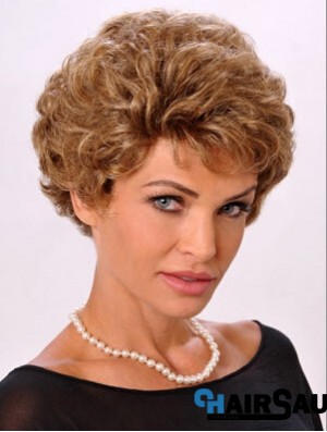 Ladies Wig Monofiliment Wavy Style Short Length Classic Cut