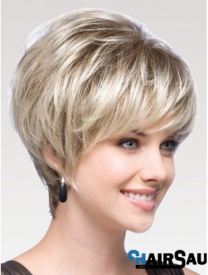 Straight Short 8 inch Modern Human Hair Wigs