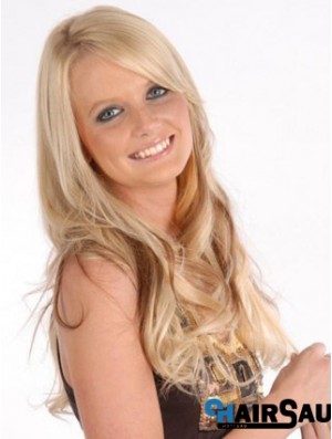 Affordable Blonde Curly Remy Human Hair Clip In Hair Extensions