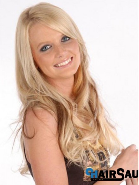 Affordable Blonde Curly Remy Human Hair Clip In Hair Extensions