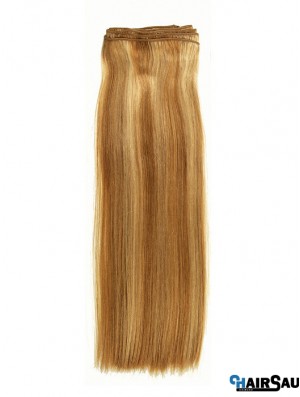 Straight Remy Human Hair Blonde New Weft Extensions